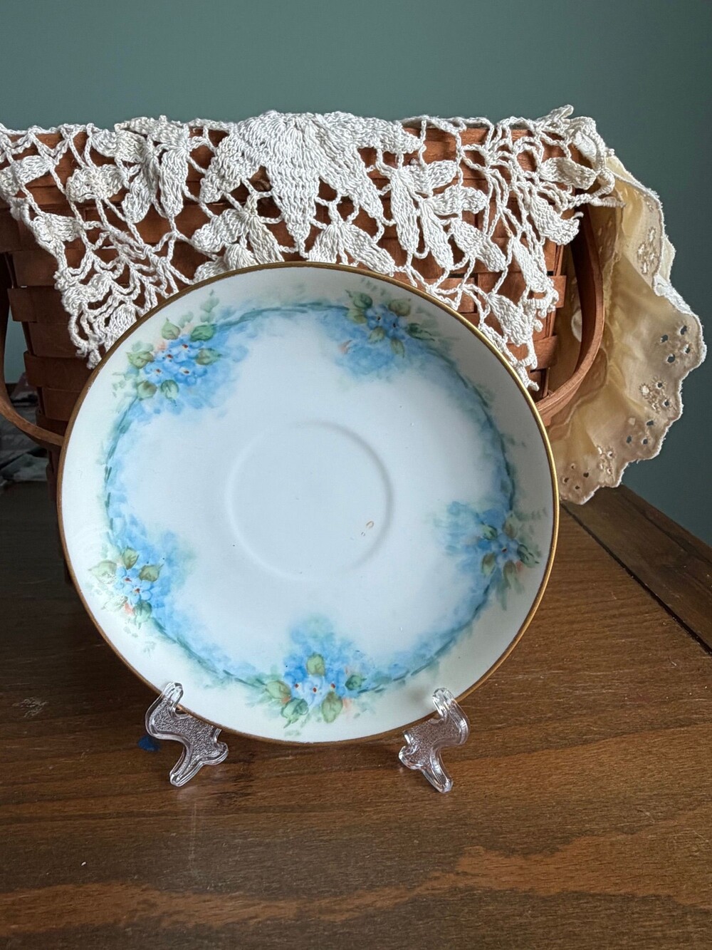 #18 Vintage Noritake hand painted saucer
